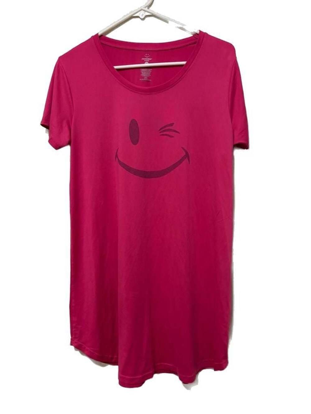 Joe Boxer Pink Smiley Winky Face Sleepwear T-Shirt Dress